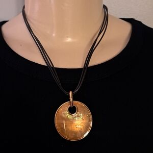 Lia Sophia Gold-Tone Shell Pendant Necklace